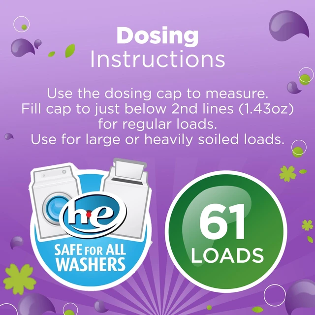 Alt view image 2 of 6 - Great Value Ultimate Fresh Laundry Detergent, Twilight Dreams, 88fl oz, 61Loads