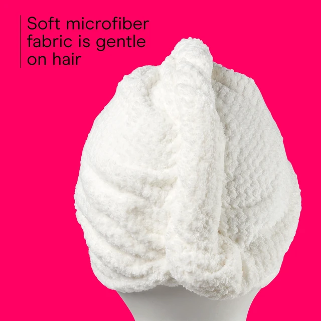 Alt view image 3 of 5 - Conair Microfiber Hair Towel with Bow, White
