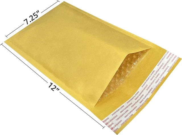 Alt view image 5 of 6 - StarBoxes #1 15 Kraft Bubble Mailers 7.25x12" Self-Seal Padded Envelopes