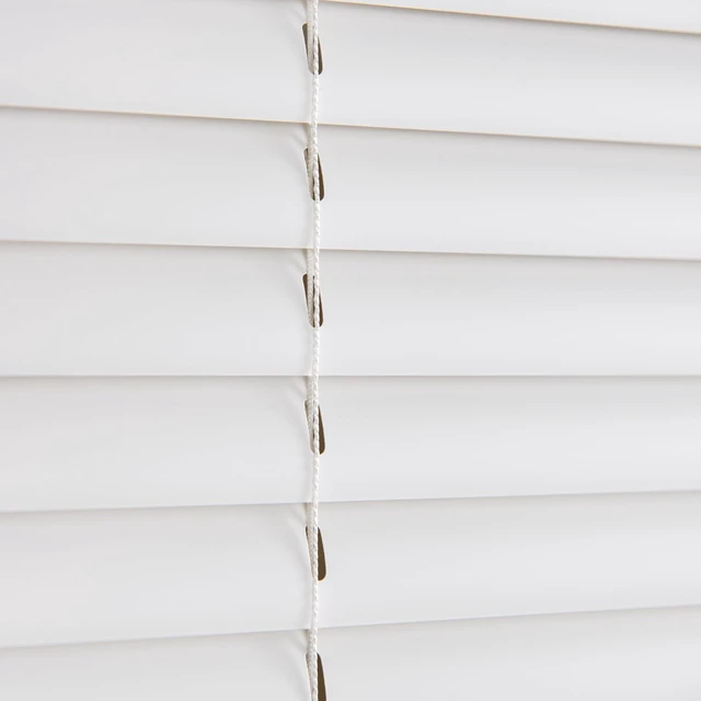 Alt view image 5 of 6 - Mainstays Cordless Vinyl Light Filtering Window Blinds, 30in W x 64in L, 1in Slats, White, 1-Piece