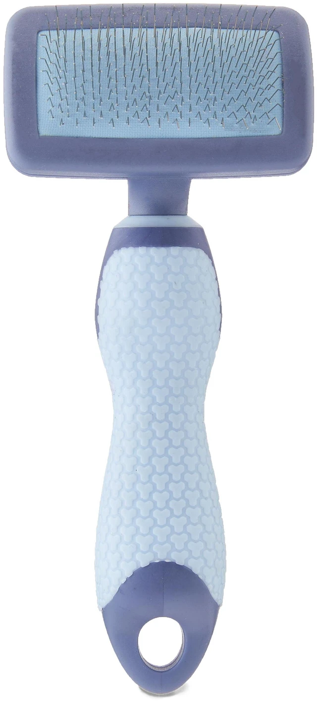 Main image of Vibrant Life Dog Slicker Grooming Brush, Plastic, with TPR Grip