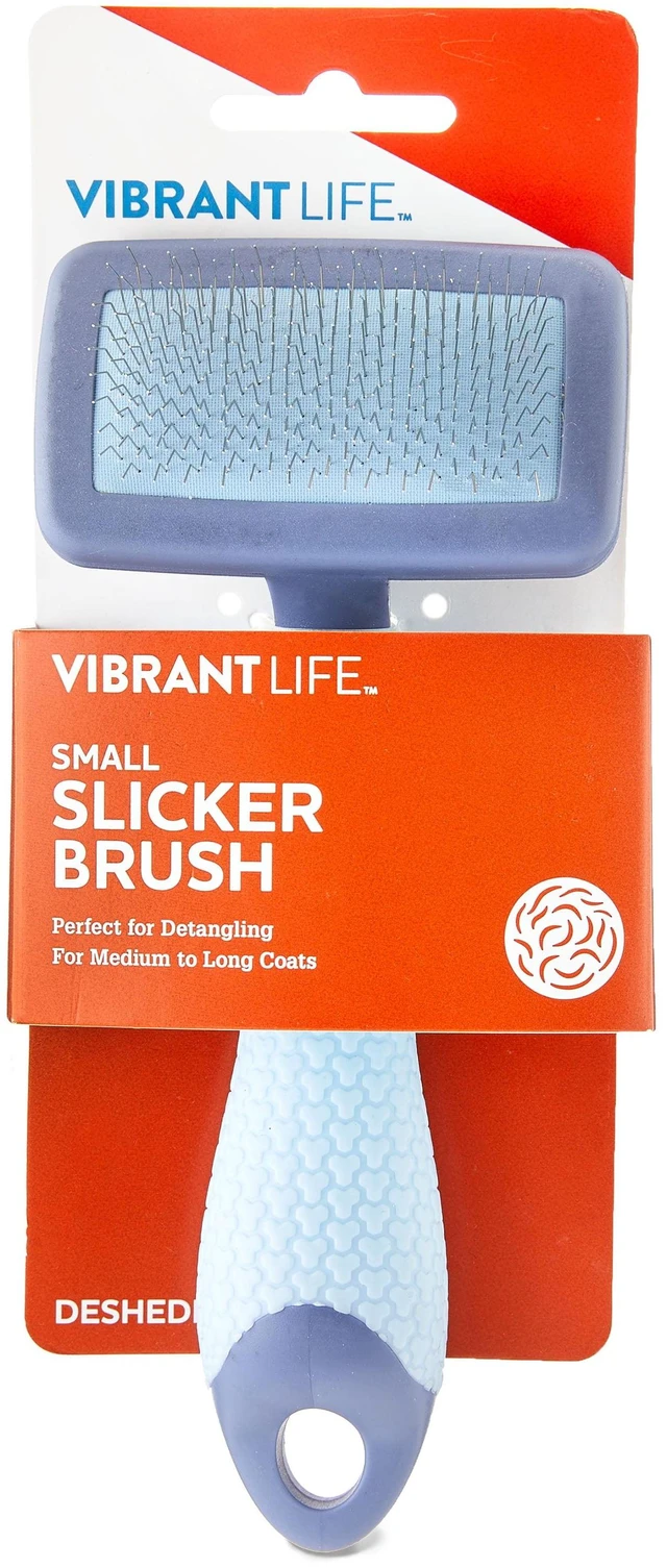 Alt view image 4 of 6 - Vibrant Life Dog Slicker Grooming Brush, Plastic, with TPR Grip