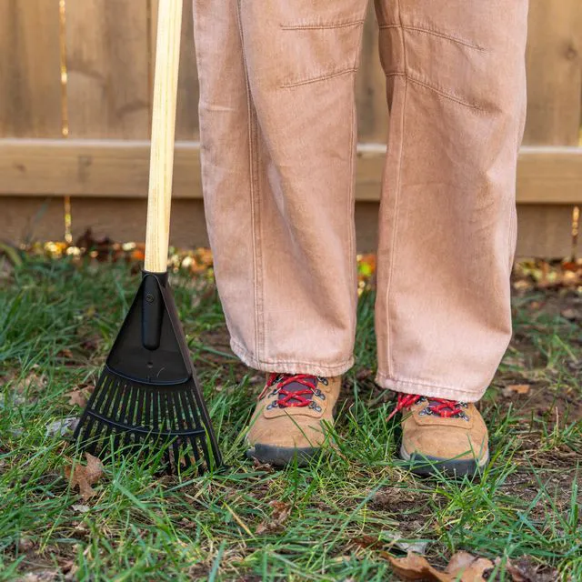 Alt view image 3 of 5 - 8-Inch Expert Gardener Wood and Poly Shrub Leaf Rake