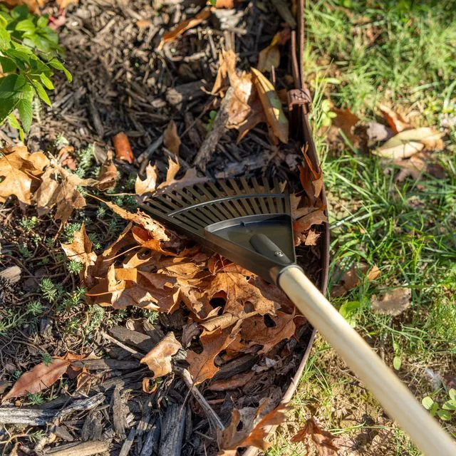 Alt view image 4 of 5 - 8-Inch Expert Gardener Wood and Poly Shrub Leaf Rake