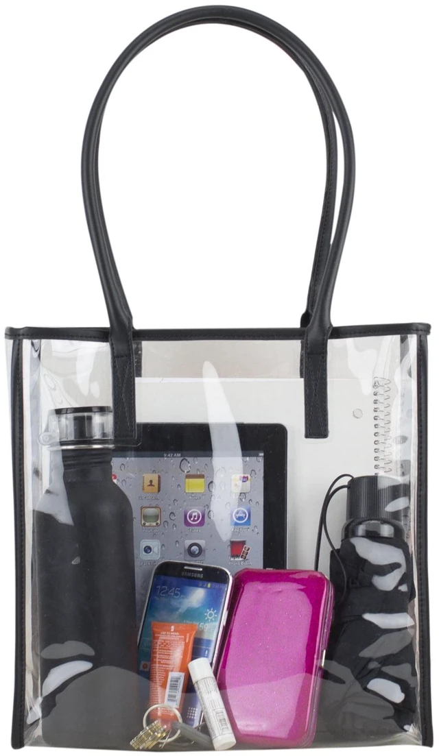 Alt view image 3 of 6 - Eastsport Clear All-Purpose Security Tote, Black