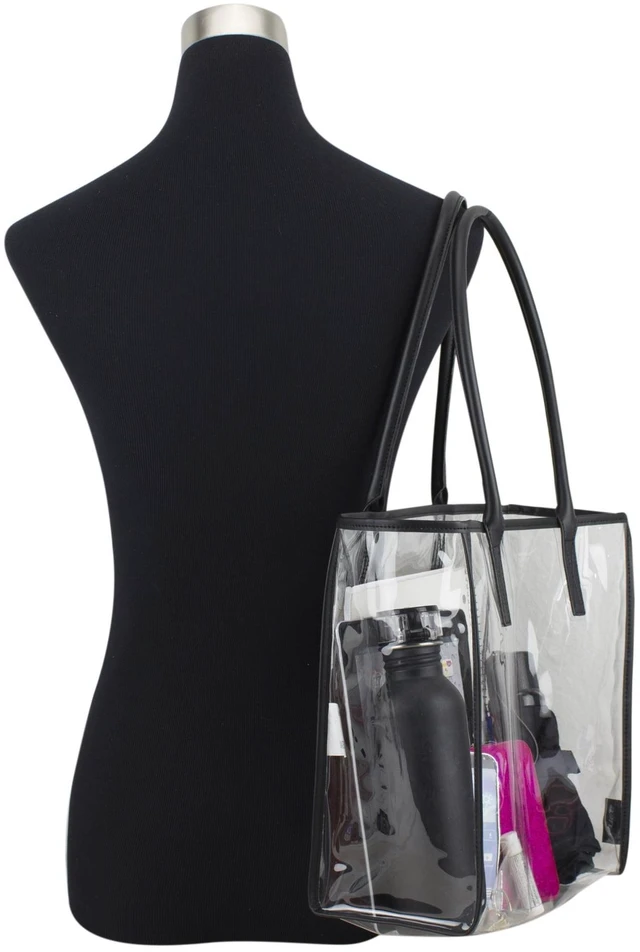 Alt view image 2 of 6 - Eastsport Clear All-Purpose Security Tote, Black