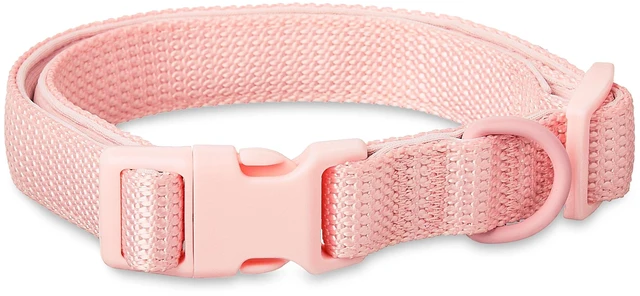 Main image of Vibrant Life Adjustable Neoprene Cushioned Dog Collar, Soft Pink, M