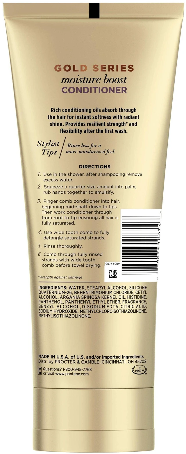 Alt view image 5 of 5 - Pantene Pro-V Conditioner Moisture Boost Gold Series 11.1fl oz