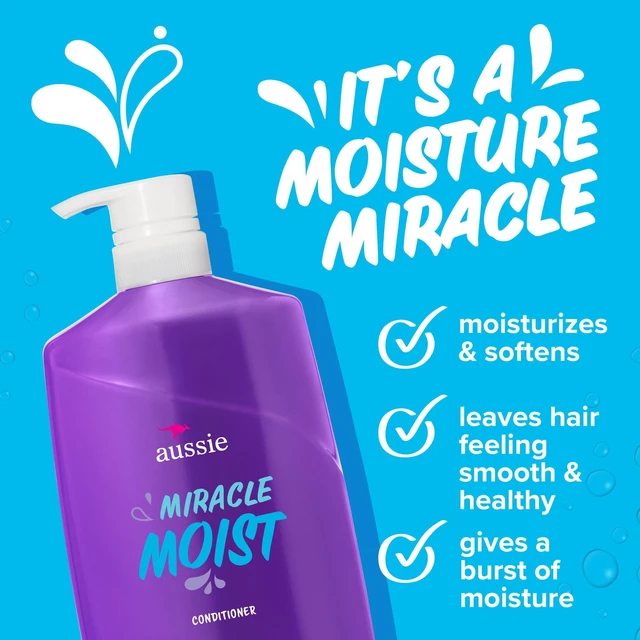 Alt view image 3 of 5 - Aussie Miracle Moist Conditioner with Avocado, Paraben Free, for Dry Hair, 26.2 oz