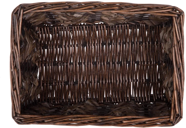 Alt view image 3 of 6 - Mainstays Willow & Rush Rectangle Storage Basket, Brown