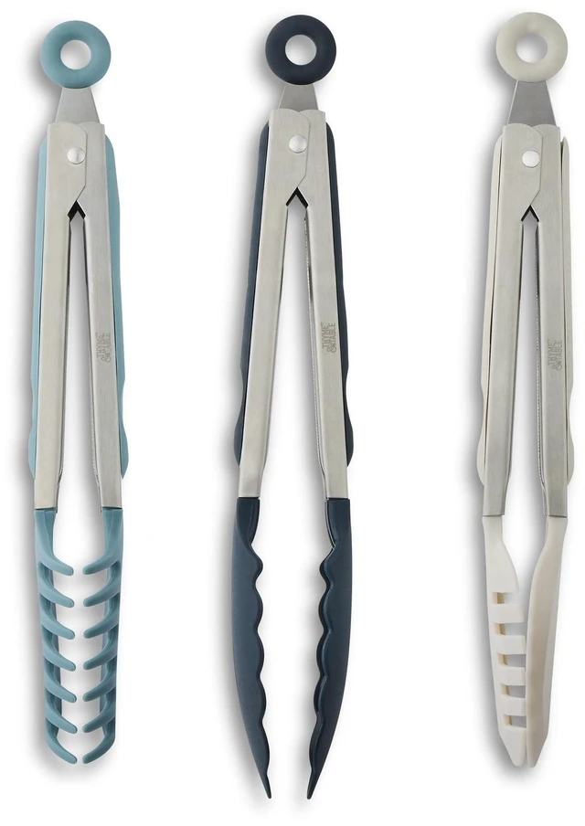 Main image of Thyme & Table Heat Resistant Silicone Locking Tongs, 3-Pack