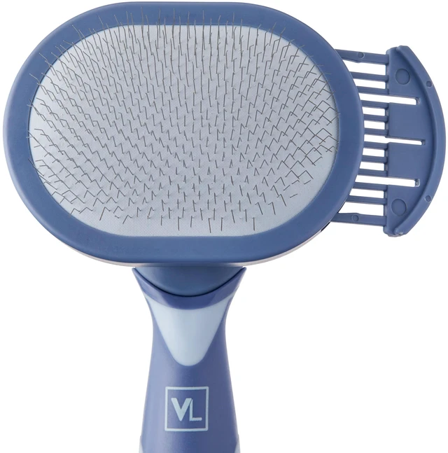 Alt view image 4 of 6 - Vibrant Life Slicker Dog Brush + Cleaning Dog Comb