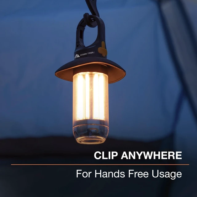 Alt view image 3 of 5 - Ozark Trail 250-Lumen Rechargeable Camping Lantern with Flashlight