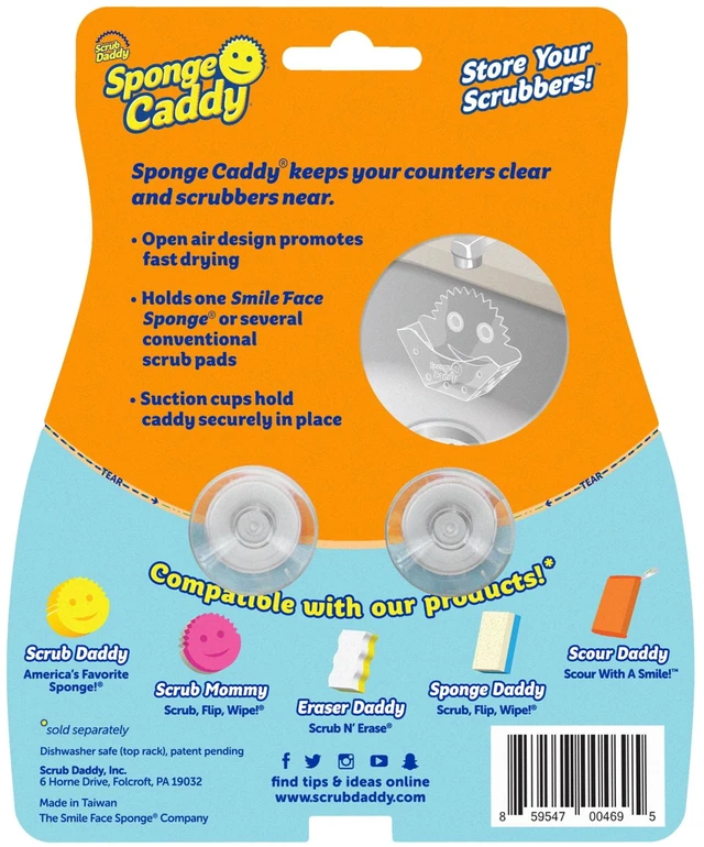Alt view image 3 of 5 - Scrub Daddy Suction Sink Caddy for Multipurpose Cleaning Sponge
