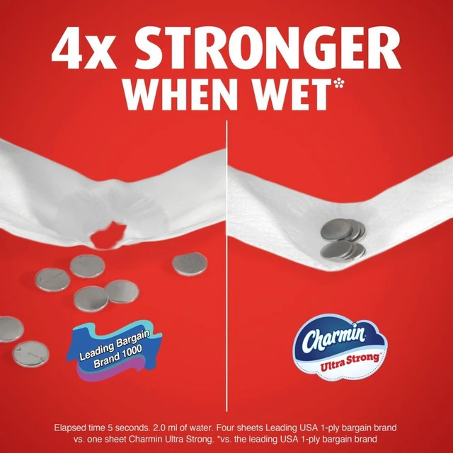 Alt view image 5 of 5 - Charmin Ultra Strong Toilet Paper, 4 Mega Rolls, 220 Sheets per Roll