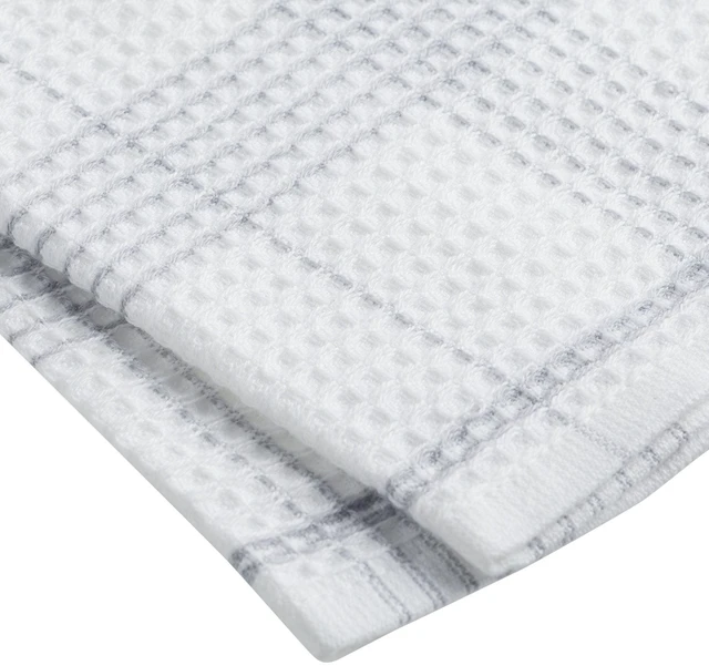 Alt view image 4 of 5 - Better Homes & Gardens 4-Pack Kitchen Towels, Soft Silver