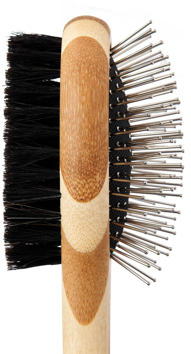 Alt view image 5 of 7 - Vibrant Life Bamboo Pin & Bristle Cat Grooming Combo Brush