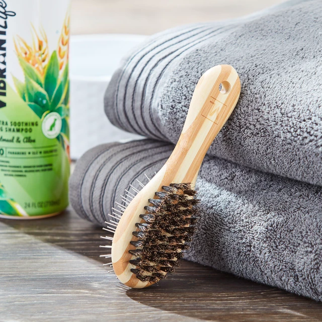 Alt view image 7 of 7 - Vibrant Life Bamboo Pin & Bristle Cat Grooming Combo Brush