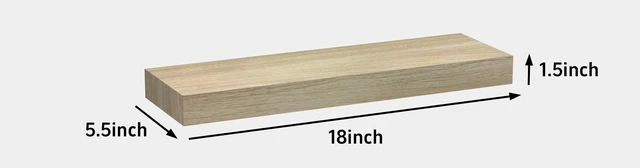 Alt view image 4 of 5 - Mainstays 18" Natural Wood Floating Shelf