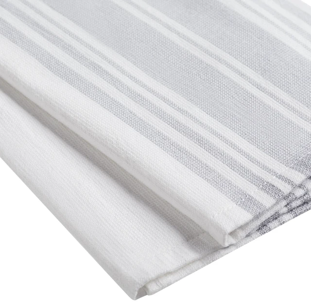 Alt view image 5 of 5 - Better Homes & Gardens Oversized Kitchen Towels, Soft Silver Cotton, 3 Pack