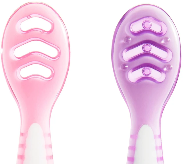 Alt view image 5 of 6 - Munchkin Gentle Dip Multistage First Infant Spoons, Pink/Purple, Unisex, 3 Pack