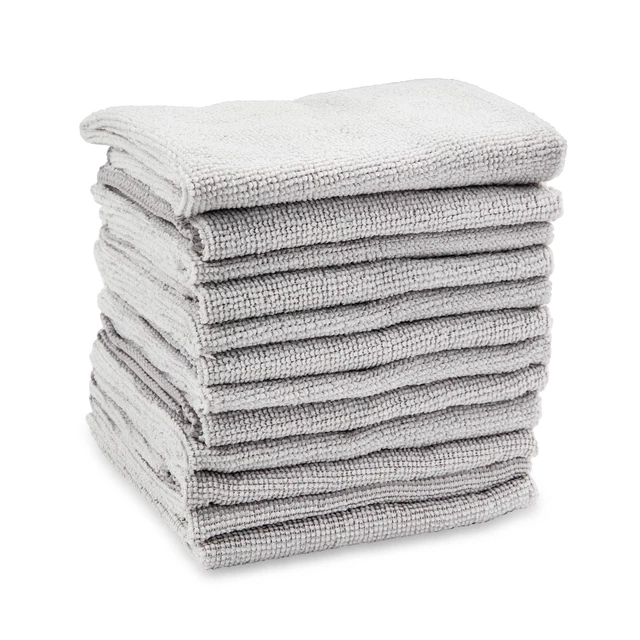 Alt view image 5 of 5 - Libman Heavy Duty Microfiber Cleaning Cloths & Wipes, 12 Count, Gray