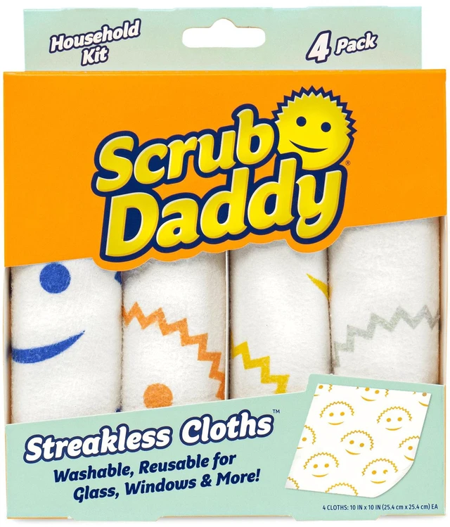 Main image of Scrub Daddy Streakless All Purpose Dust Cloths, 4 Count