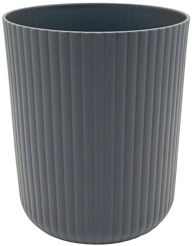 Main image of Mainstays 1.64Gallon Plastic Ribbed Trash Can, Grey