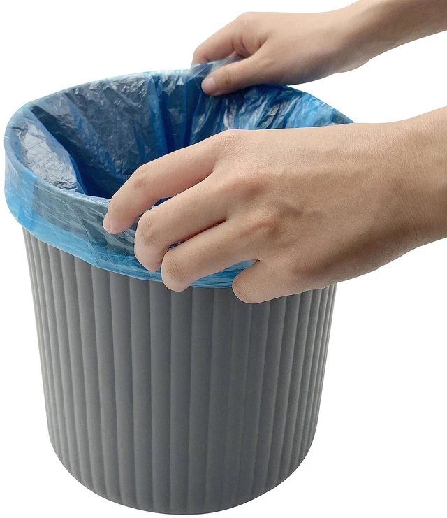 Alt view image 4 of 5 - Mainstays 1.64Gallon Plastic Ribbed Trash Can, Grey
