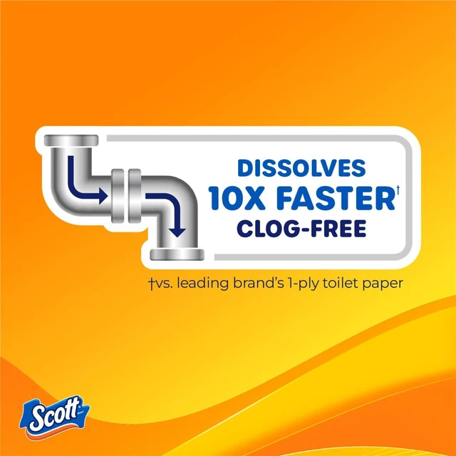 Alt view image 3 of 6 - Scott ComfortPlus Toilet Paper 12 Mega Rolls with Soft Lavender Scented Tube