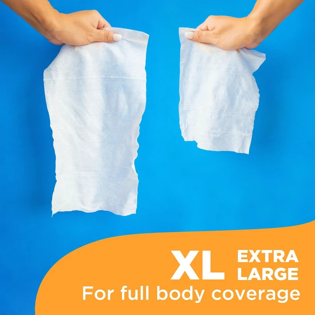 Alt view image 3 of 6 - Aquation XL Cleansing & Soothing Body Cloths Wipes with Vitamin E, 50 Count, 2 Pack