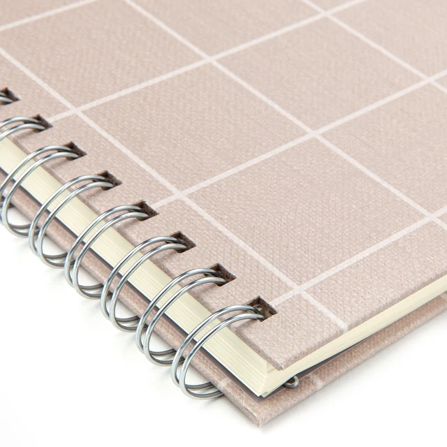 Alt view image 3 of 6 - Mintgreen Spiral Bound Notepad, 7.4" x 9.75", Checked Tan, 105 Sheets