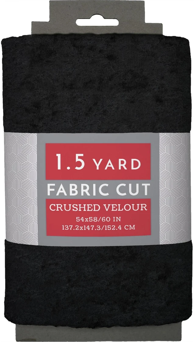 Alt view image 3 of 4 - David Textiles 58"x1.5yd Polyester Crushed Panne Velvet Precut Fabric, Black