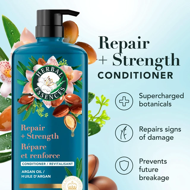 Alt view image 4 of 5 - Herbal Essences Repair + Strength Argan Oil Conditioner, 20.2 fl oz, Paraben-Free