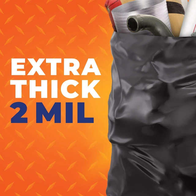 Alt view image 5 of 6 - Hefty Contractor Heavy Duty Large Trash Bags, 45 Gallon, 20 Count