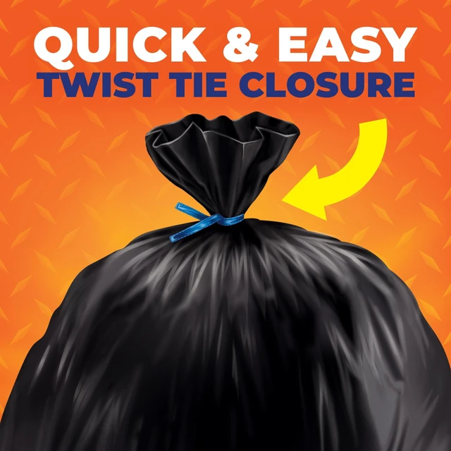 Alt view image 3 of 6 - Hefty Contractor Heavy Duty Large Trash Bags, 45 Gallon, 20 Count