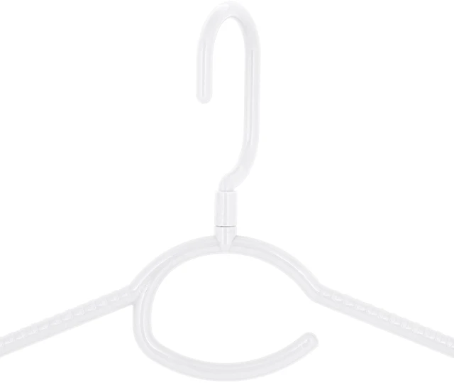 Alt view image 5 of 5 - Laundry 360 5-Pack Swivel Neck Hangers in White
