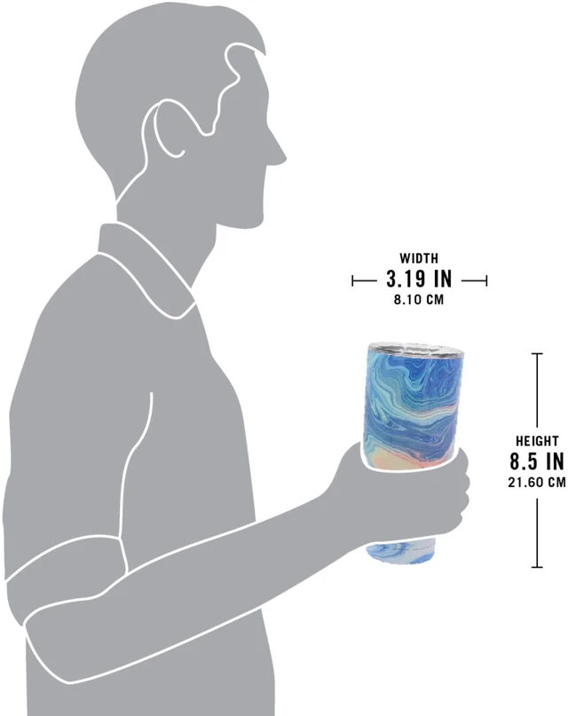Alt view image 4 of 6 - BUILT 30oz Double-Wall Insulated Stainless Steel Tumbler Water Bottle, Blue