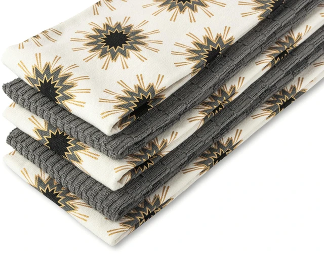 Alt view image 5 of 5 - Thyme & Table Starburst Kitchen Towel Set, 5-Pack, 16 x 28 Inches