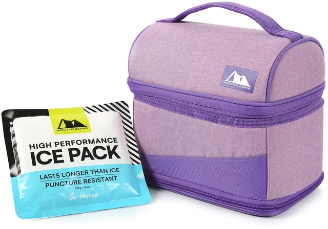 Main image of Arctic Zone Expandable Lavender Purple Lunch Box with Thermal Insulation and Ice Pack