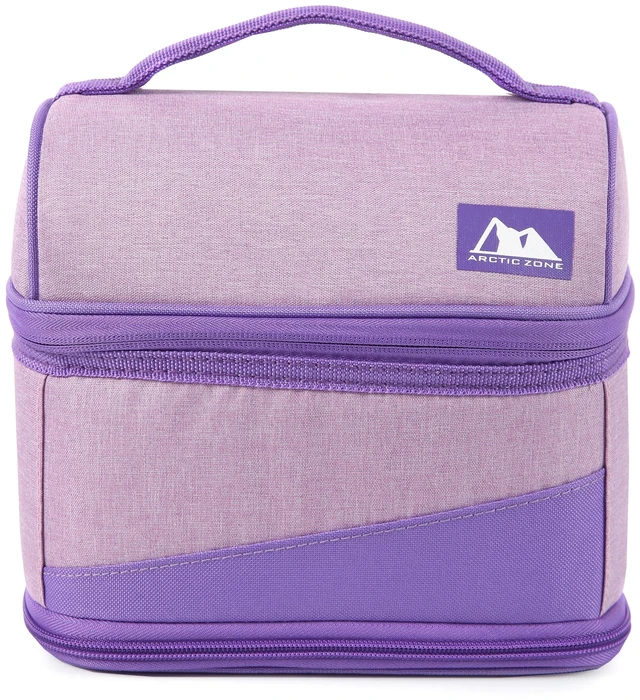 Alt view image 6 of 6 - Arctic Zone Expandable Lavender Purple Lunch Box with Thermal Insulation and Ice Pack