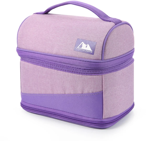 Alt view image 5 of 6 - Arctic Zone Expandable Lavender Purple Lunch Box with Thermal Insulation and Ice Pack