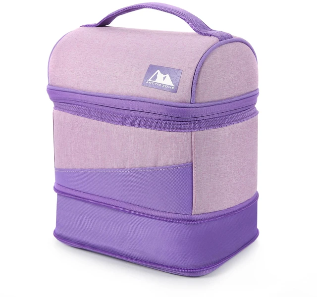 Alt view image 2 of 6 - Arctic Zone Expandable Lavender Purple Lunch Box with Thermal Insulation and Ice Pack