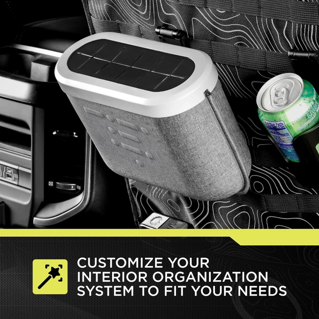 Alt view image 2 of 6 - Auto Drive Universal Fit Vehicle Trash Can with Headrest Attachment