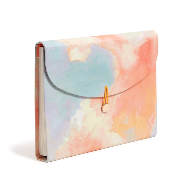 Alt view image 4 of 6 - U Brands 13 Pocket Expandable File, 13x9.2x1.5In, Artistic Touch Sky Blue, Assorted Colors