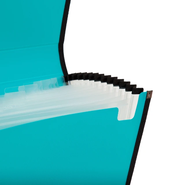 Alt view image 6 of 6 - U Brands Performance Poly 13 Pocket Expandable File Folder Teal