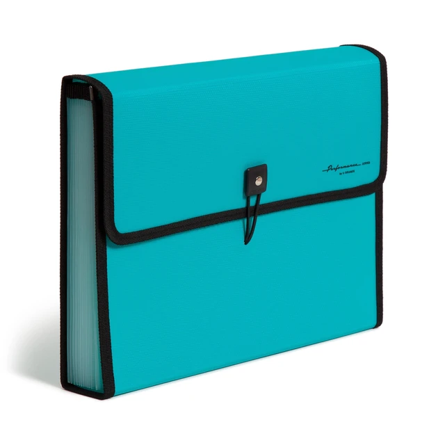 Alt view image 3 of 6 - U Brands Performance Poly 13 Pocket Expandable File Folder Teal