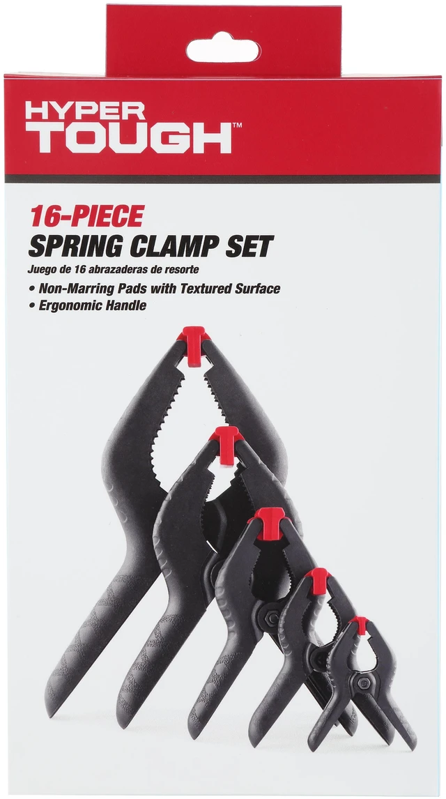 Alt view image 5 of 6 - Hyper Tough 16-Piece Assorted Spring Clamp Set TG60600C