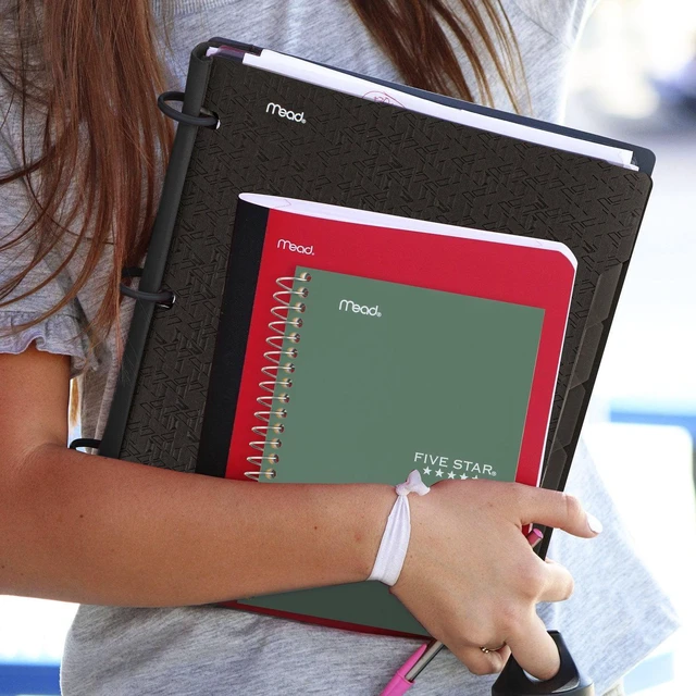 Alt view image 4 of 6 - (4 Pack) Five Star Personal College Ruled Notebook, 4.5" x 7", Seaglass Green, Poly, Spiral, 80 Sheets