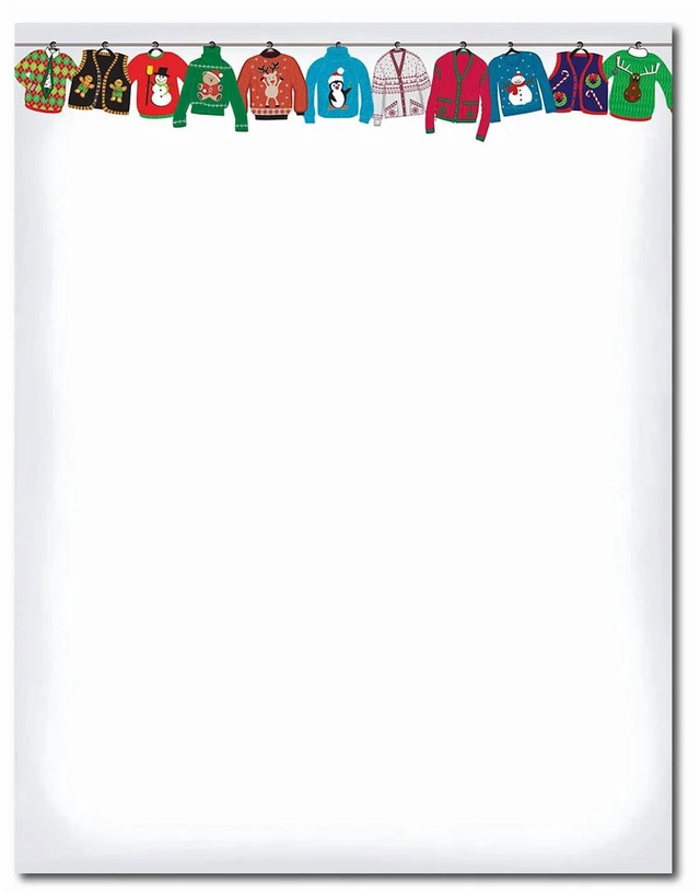 Alt view image 2 of 2 - Great Papers! Holiday Stationery 8.5" x 11" Holiday Sweater 80 Count (2015097)